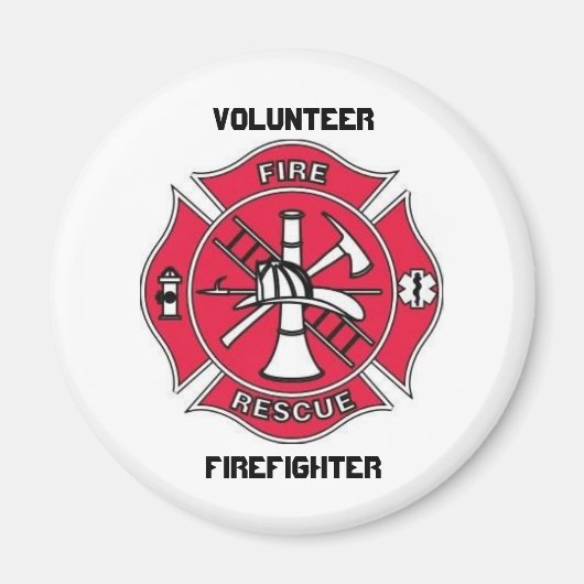 ボランティア消防士 マグネット (正面)