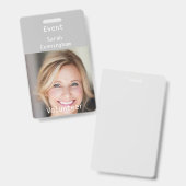 ボランティア用の縦型フォトIDバッジ バッジ (正面＆裏面)