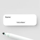 ボランティア用 再利用可 ホワイトボード 名前タグ ピンバック 名札 (インサイチュ)