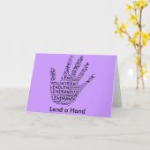 ボランティア認識度:手を貸救済す カード (黄色い花)