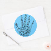 ボランティア認識度：手救済を貸す ラウンドシール (封筒)