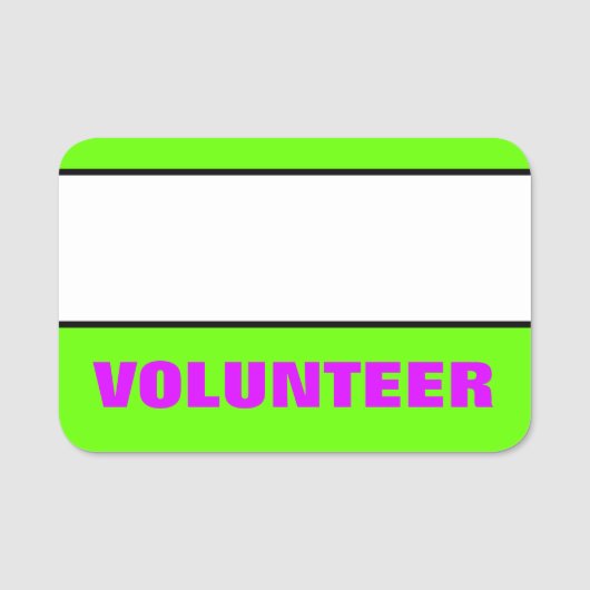 "ボランティア"の名札 名札 (正面)