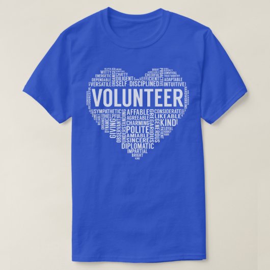ボランティア ハート Tシャツ (デザイン正面)