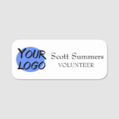 ボランティア ロゴ カスタム 名札 (正面)