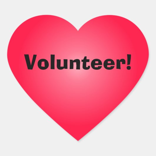 ボランティア:共有ハート ハートシール (正面)