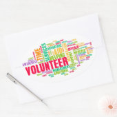 ボランティア 楕円形シール (封筒)