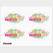 ボランティア 楕円形シール (シート)