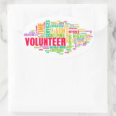 ボランティア 楕円形シール (バッグ)