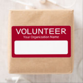 ボランティア 紙 名前 タグ シール 赤 名札 (インサイチュ)