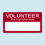 ボランティア 紙 名前 タグ シール 赤 名札<br><div class="desc">ボランティア名札ステッカーを、貴組織名、イベント名、またはその他のカスタムテキストでパーソナライズできます。これらは、セルフアドヘシブで書き込み可能な名札で、必要なときに一時的な名札を作成するのに最適です。名前を空白部分に手書きまたは印刷(インクジェット対応、ラベルはAvery® 6873ラベルに匹敵するフルカラーで印刷)できます。ダークレッドやその他のカラー(すべてのカラーはカスタマイズ可能)で販売されています。最低注文数量が低く、セットアップ料金もありません。</div>