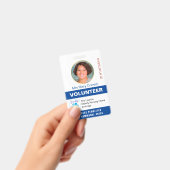 ボランティア ID 名前タグ、役職とロゴ写真 バッジ (手持ち)