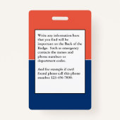 ボランティアIDカーモダンドMe頼ロゴカスタムバッジ バッジ (裏面)