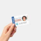 ボランティアID名札、役職、ロゴ写真 バッジ (手持ち)