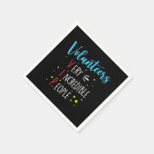 ボランティアVIPボランティアボランティア慈善団体 スタンダードカクテルナプキン (角)