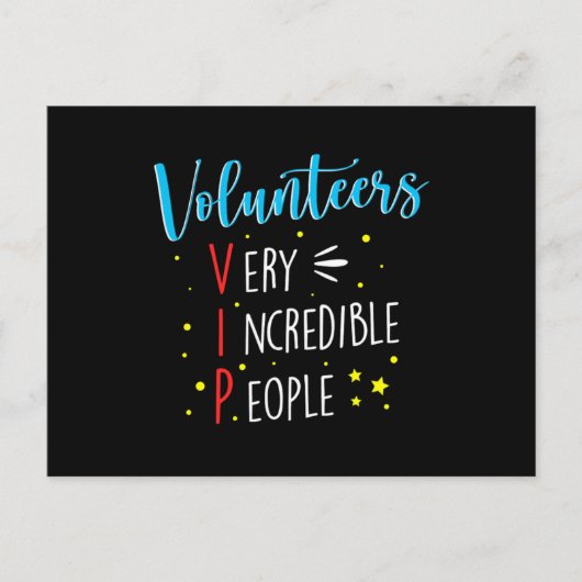 ボランティアVIPボランティアボランティア慈善団体 ポストカード (正面)