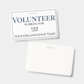 ボランティカスタムアのロゴID バッジ (正面＆裏面)