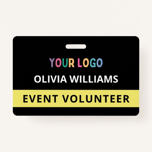 ボランティカスタムアイベントブラックバッジ名タグロゴ バッジ (正面)