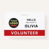 ボランティカスタムアバッジクリップイベント名タグロゴ バッジ (正面)