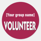 ボランティカスタムアバッジ ラウンドシール (正面)