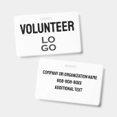 ボランティカスタムアロゴID バッジ (正面＆裏面)