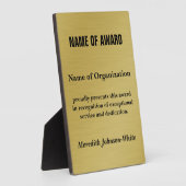 ボランティカスタムア認定賞の創設(金ゴールド) フォトプラーク (側面)