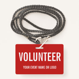 ボランティシンプルア赤白ロ企業のゴイベント バッジ