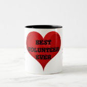 ボランティ最高のアナーバイラブハートマググ ツートーンマグカップ (中央)