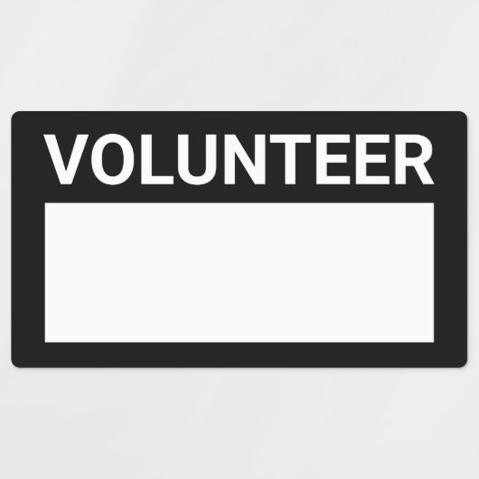 ボランティ空白のア名バッジのラベル ラベル (デザイン1)