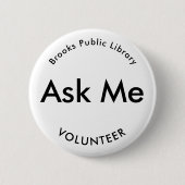 ボランティ頼アの白と黒のMeボタン 缶バッジ (正面)