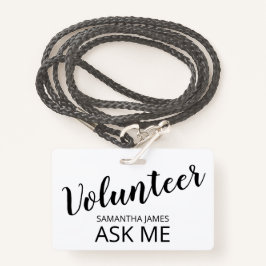 ボランティ頼アの自分の名前 バッジ