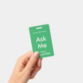 ボランティ頼ア向けSea Green Meバッジ バッジ (手持ち)