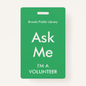 ボランティ頼ア向けSea Green Meバッジ バッジ (裏面)