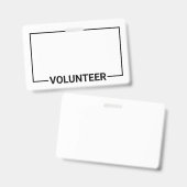 ボランテ空白のィアバッジ バッジ (表裏)