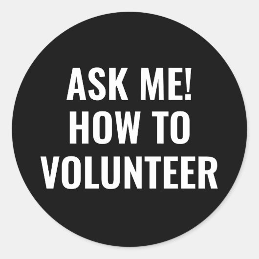 ボラン頼ティアする方法のカスタム文字シンプルブラック ラウンドシール (正面)