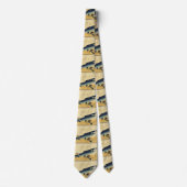 ボラ広重の魚日本のプリント ネクタイ (正面)