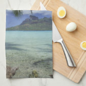 ボラ·ボラ、ポリネシフランスのア、オテマヌ山 キッチンタオル (四つ折り)