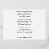 ボラ・ボラ・マンタ詩と聖降誕祭メリークリスマス,金ゴールド 箔シーズンカード (裏面)