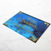 ボラ・ボラ・マンタ詩と聖降誕祭メリークリスマス,金ゴールド 箔シーズンカード (回転した状態)