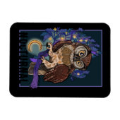 ボリアルナイトツリーフクロウの夜 マグネット (横)