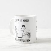 ボリアー修理人。暖房技術者ギフト コーヒーマグカップ (正面左)