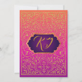 ボリウッドアラビアンナイツブライダルシャワー招待 招待状 (裏面)