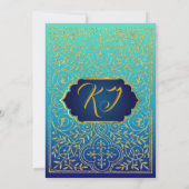 ボリウッドアラビアンナイツブライダルシャワー招待 招待状 (裏面)