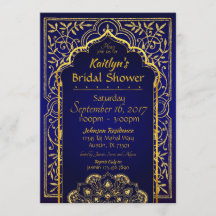 ボリウッドアラビアンナイツブライダルシャワー招待