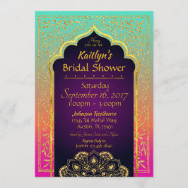 ボリウッドアラビアンナイツブライダルシャワー招待 招待状