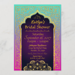 ボリウッドアラビアンナイツブライダルシャワー招待 招待状