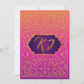 ボリウッドアラビアンナイツSweet sixteen誕生日 招待状 (裏面)