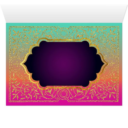 ボリウッドアラビアンナイトありがとうノートカード (内部横(下))