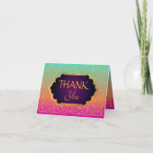 ボリウッドアラビアンナイトありがとうノートカード サンキューカード (正面)