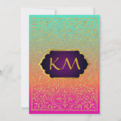 ボリウッドアラビアンナイト結婚式招待状 招待状 (裏面)