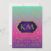 ボリウッドアラビアンナイト結婚式招待状 招待状 (裏面)